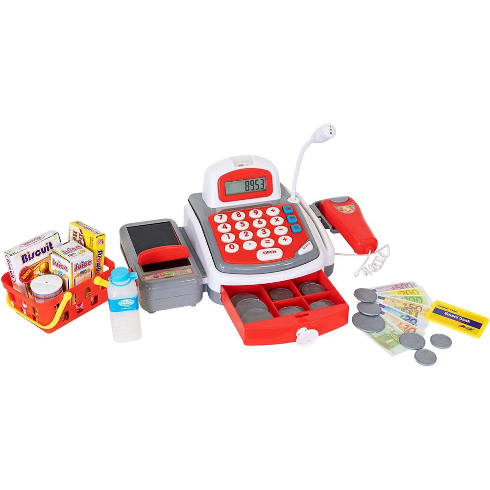 Idena Registrierkasse mit Licht- und Soundeffekten - Zubehör für Kaufladen