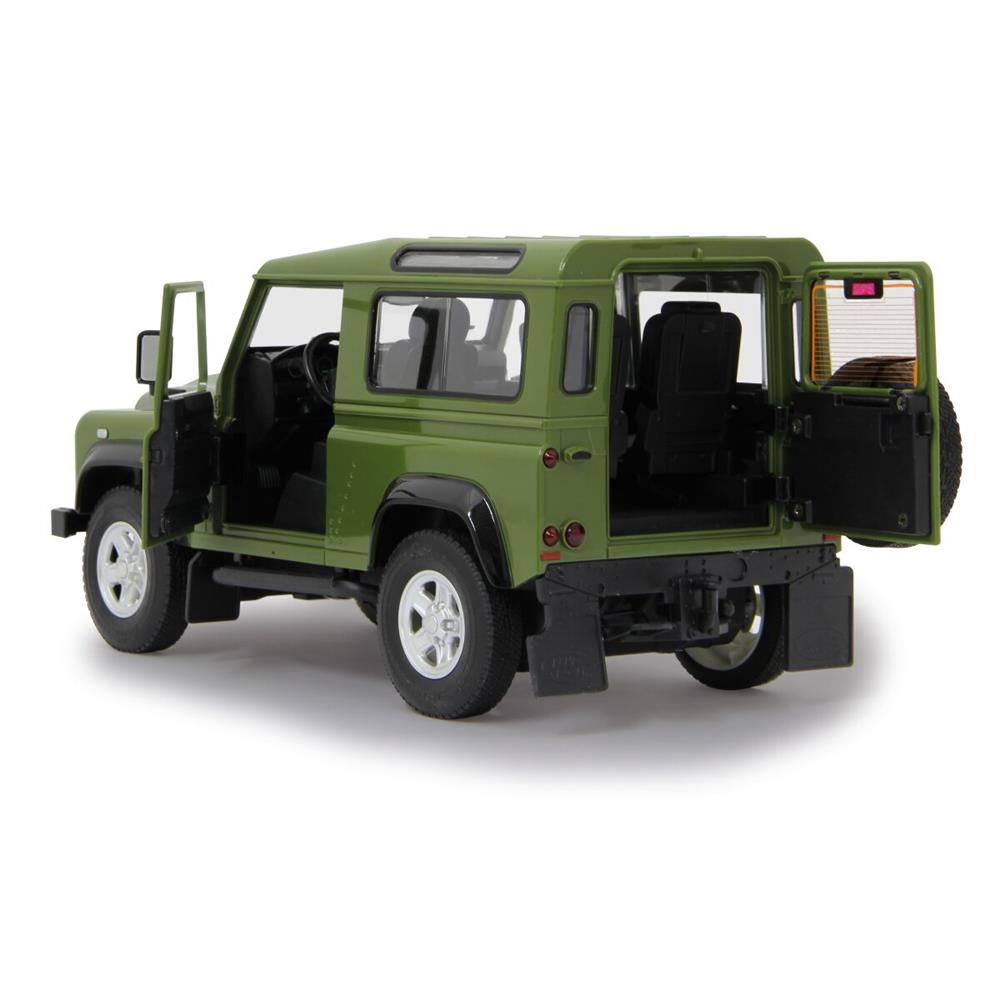 Jamara Land Rover Defender 1:14 grün 2,4GHz Tür manuell Ferngesteuertes Auto mit LED Fahrlicht