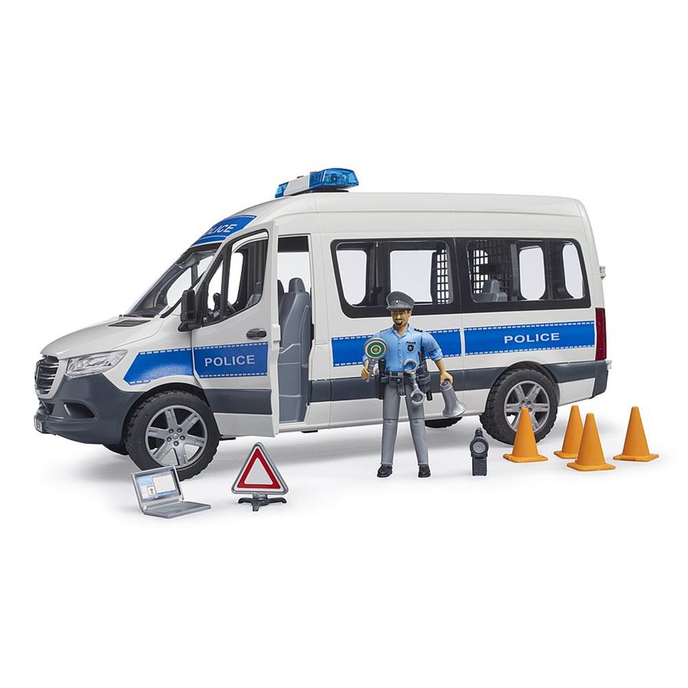Bruder 02683 - MB Sprinter Polizei Einsatzfahrzeug, 1:16, mit Light & Sound