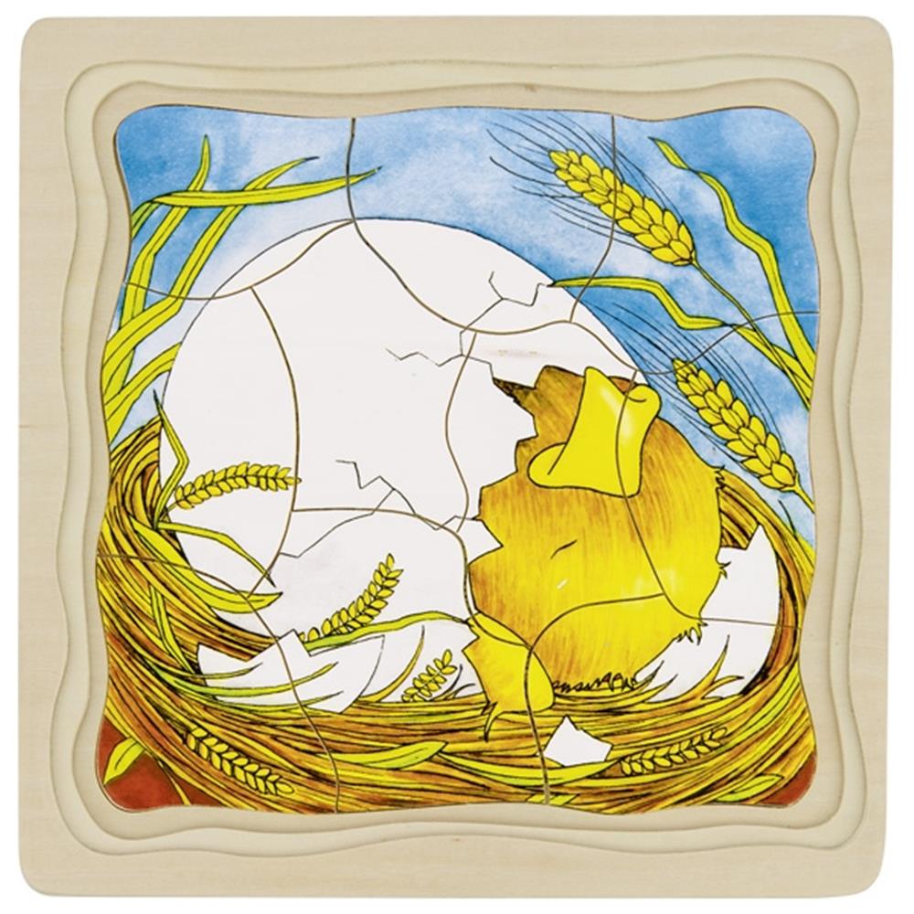 Goki Schichtenpuzzle Das Huhn