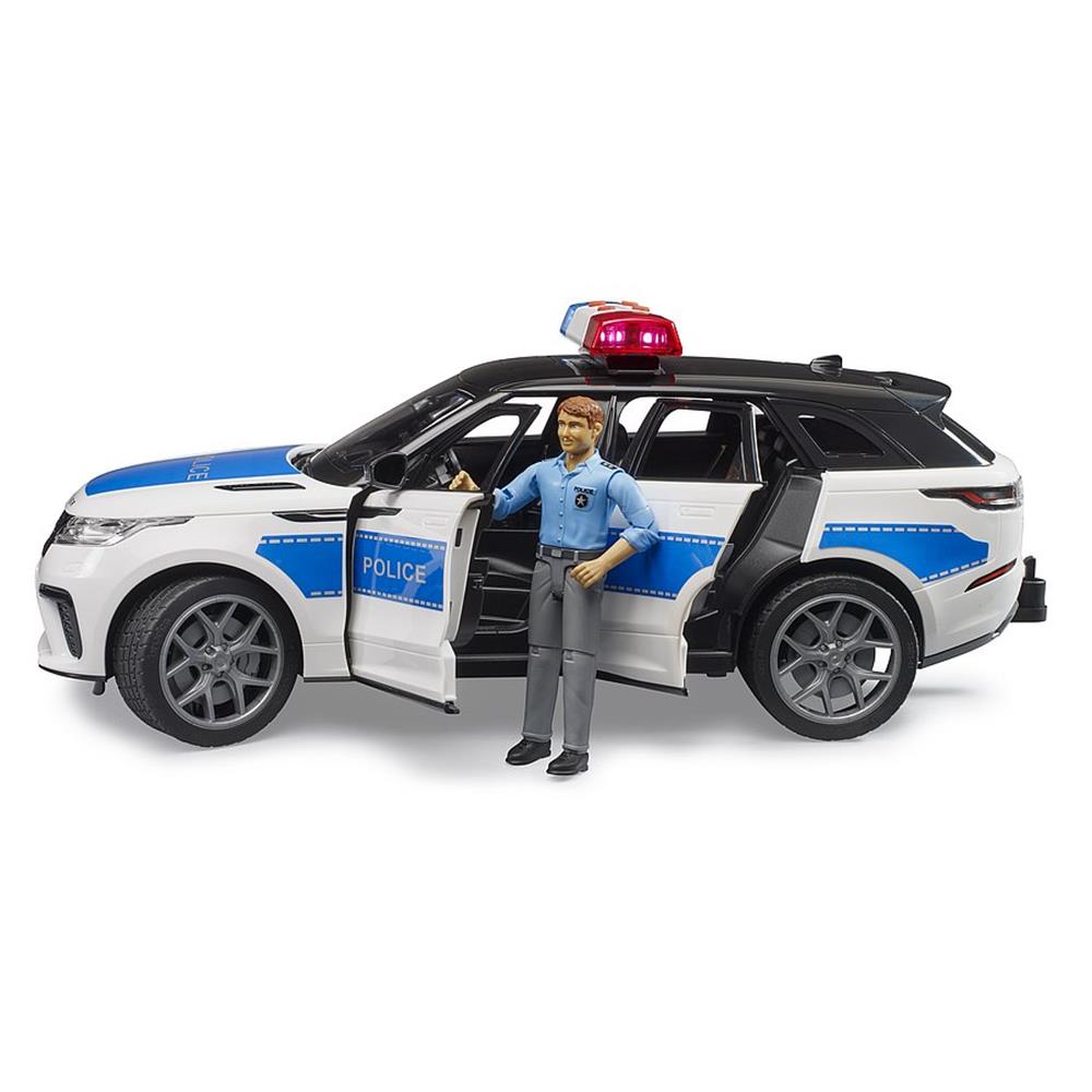 Bruder 02890 - Range Rover Velar Polizeifahrzeug mit Polizist, 1:16, mit Licht & Sound