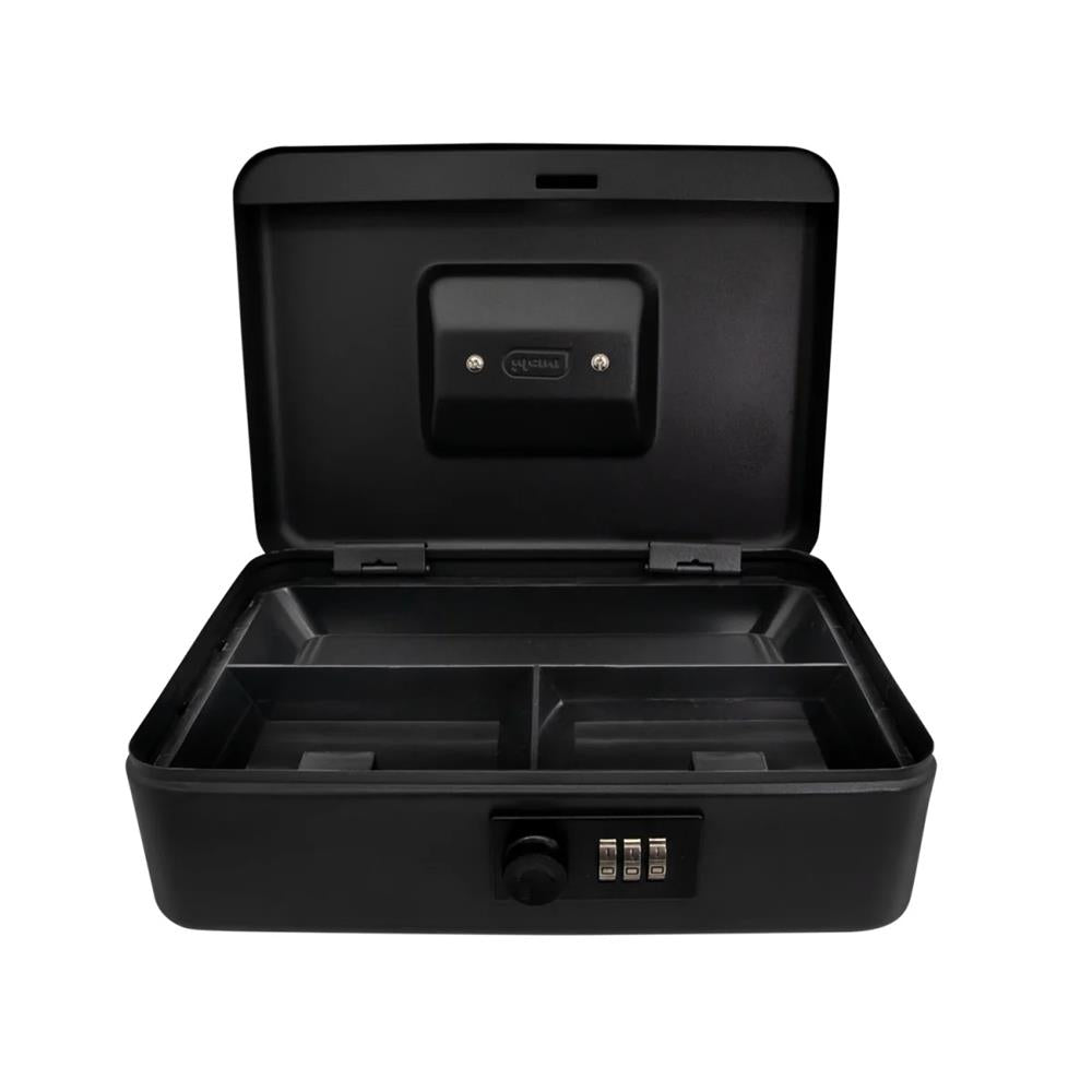 Idena Geldkassette mit Zahlenschloss, aus Metall, schwarz