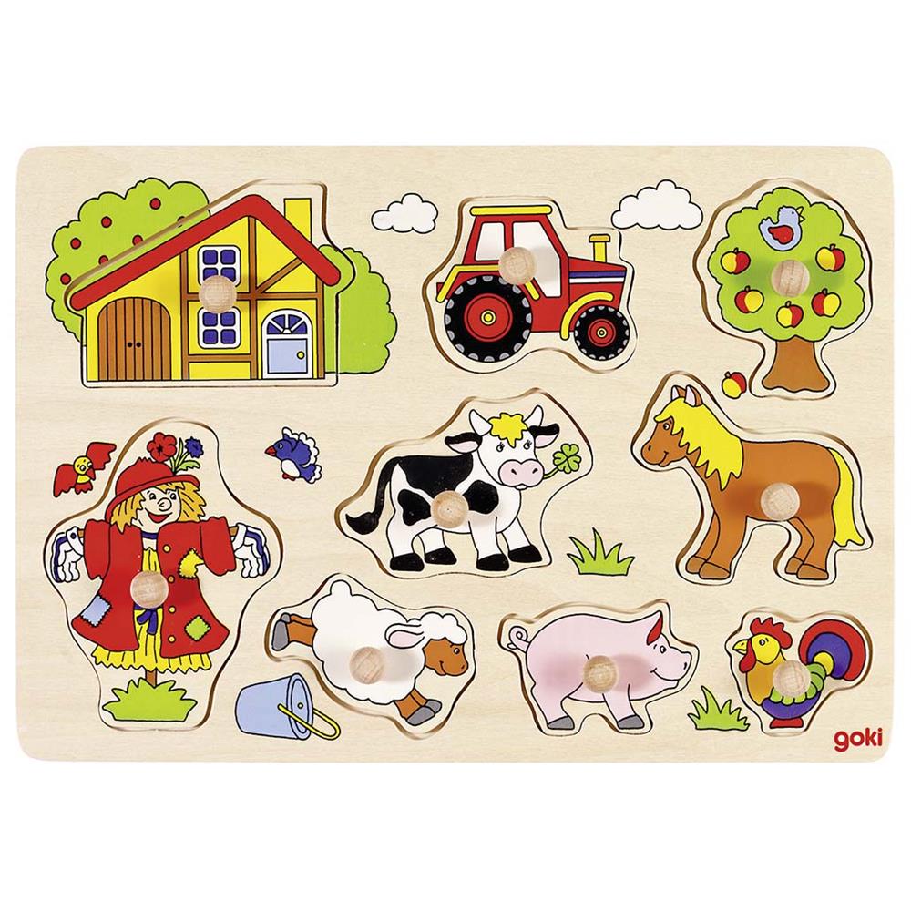 Goki Steckpuzzle Bauernhof VI