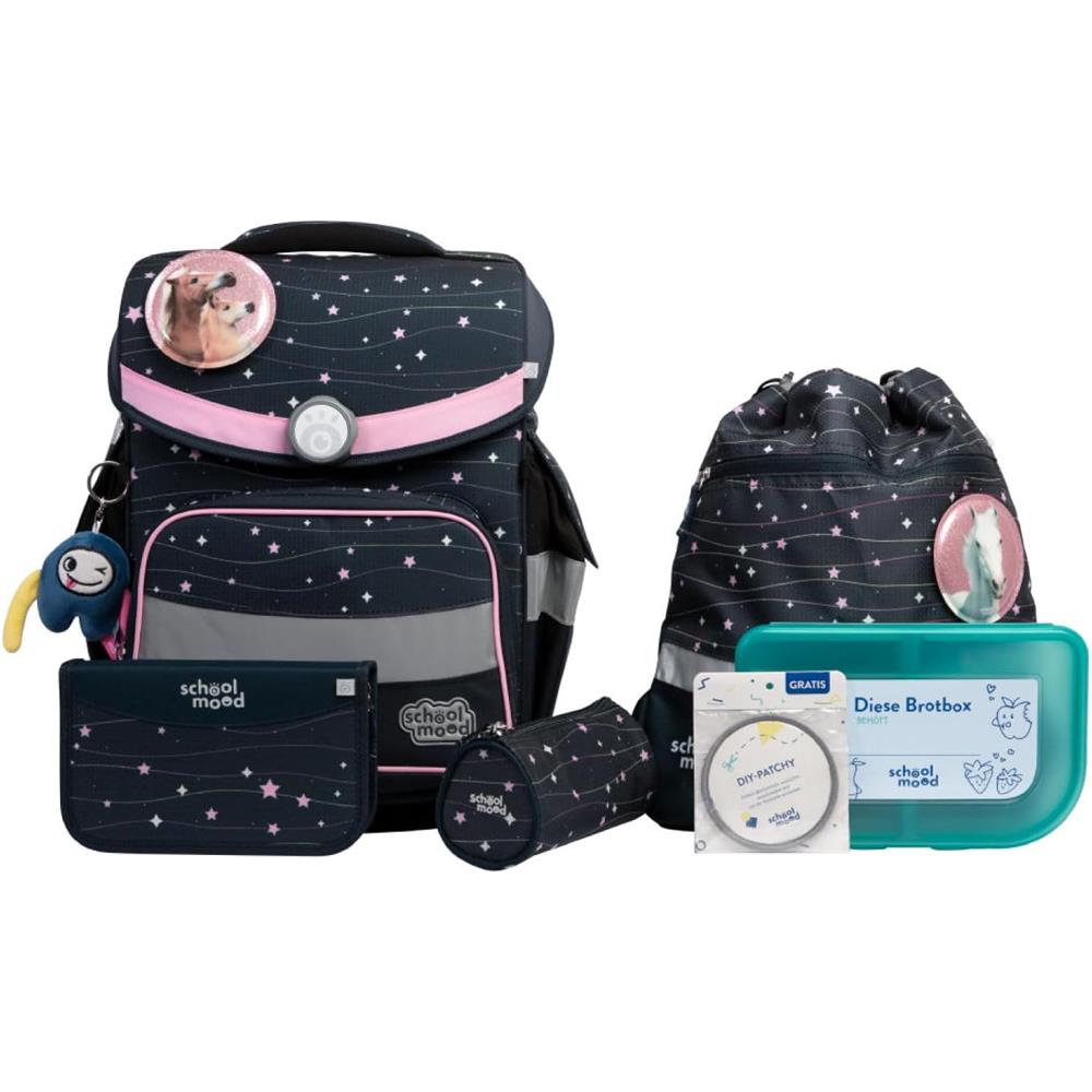 School-Mood Schulranzenset Timeless Pro, Ella (Pferd), 7-teilig