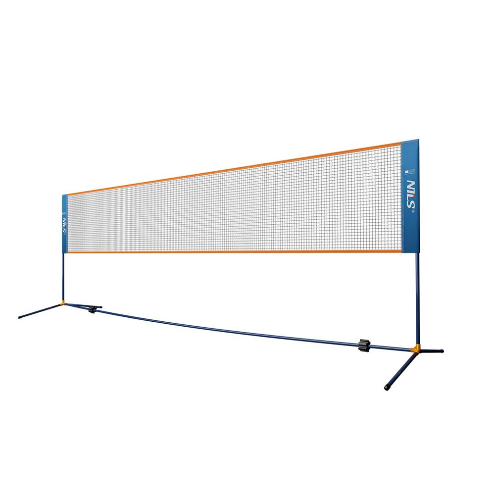NILS Badmintonnetz 4 m, Freizeitnetz Outdoor Garten Sporthalle freistehend