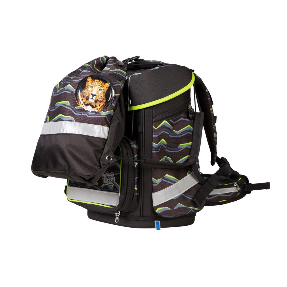 School-Mood Schulranzen Set Champion Maxx Pro Finn (Raubkatze) 7-teilig mitwachsend