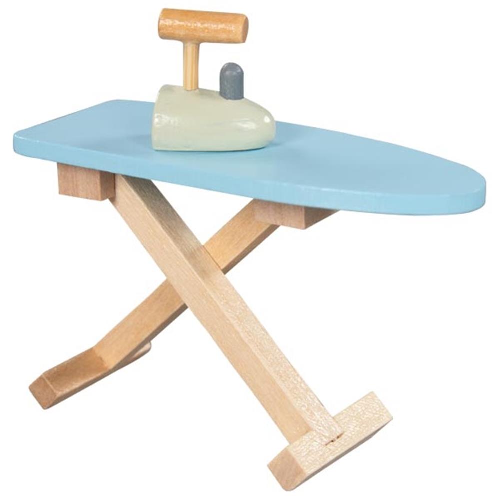 Goki Accessoires Waschküche, 29-teiliges Puppenhauszubehör aus Holz