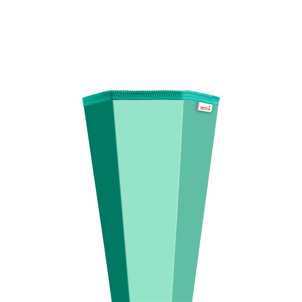 Roth Schultüte-Rohling/Basteltüte, mint, 85cm, eckig, Rot(h)-Spitze, ohne Verschluss