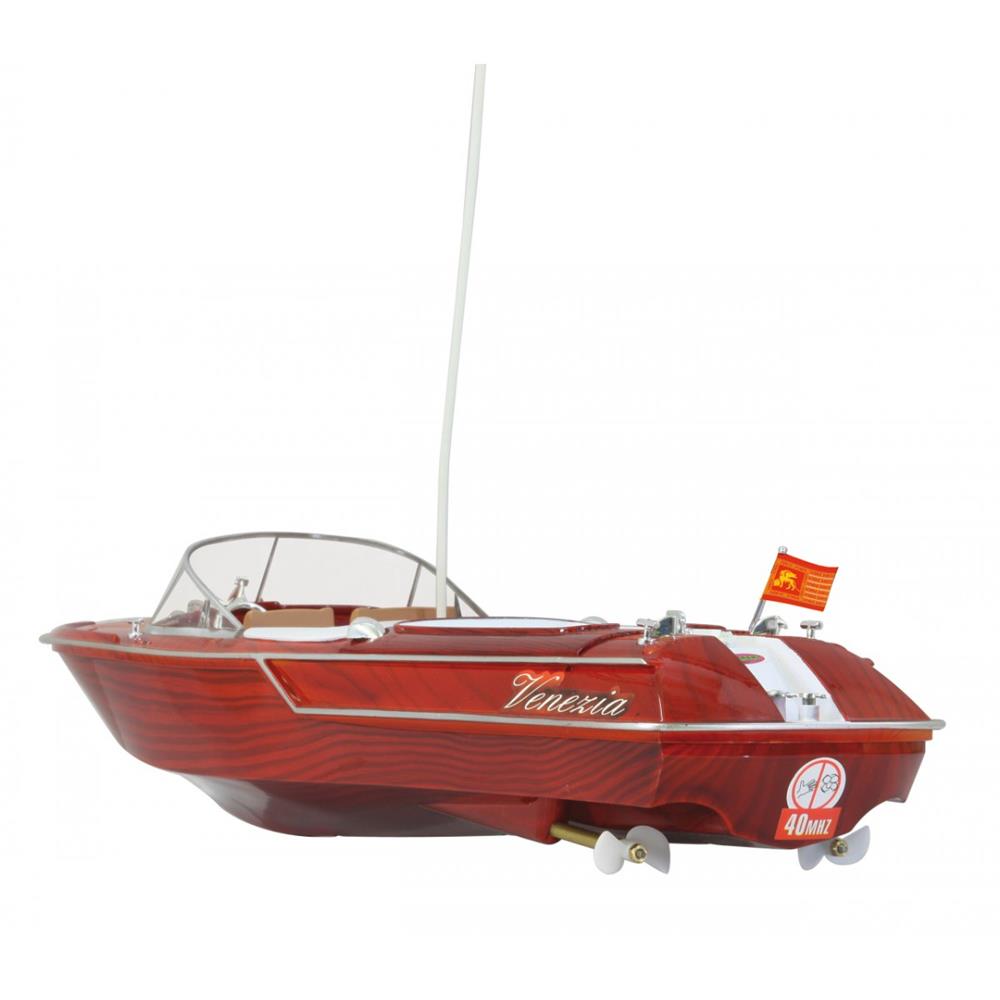 Jamara Venezia 2 Kanal 40MHz RC Boot Holzoptik Ferngesteuertes Rennboot mit Funksteuerung