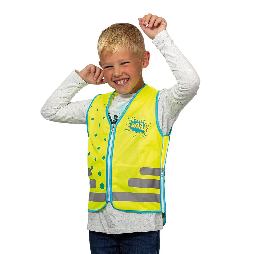Roth ReflActions Warnweste für Kinder Roar, Gelb, mit reflektierenden Elementen, erweiterbar