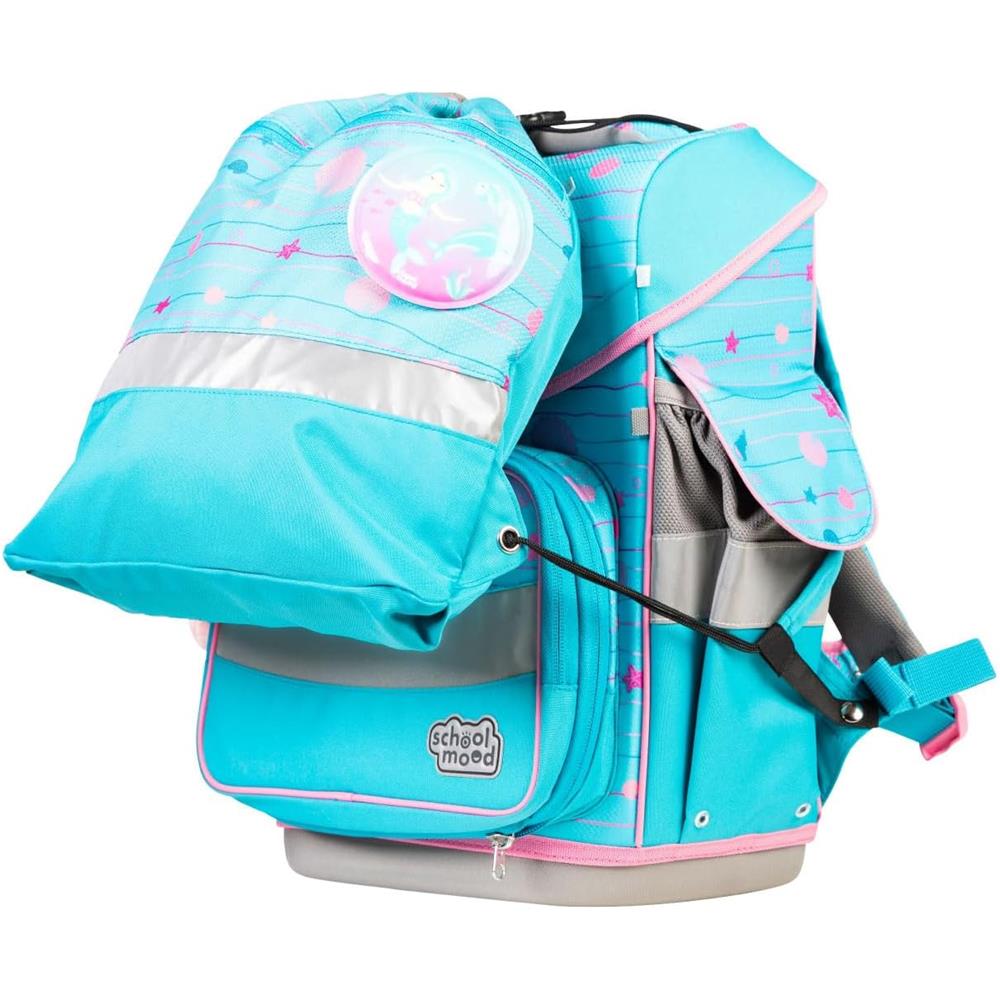 School-Mood Schulranzenset Timeless Pro, Lilly (Mermaid), 7-teilig