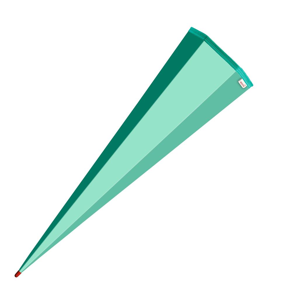 Roth Schultüte-Rohling/Basteltüte, mint, 85cm, eckig, Rot(h)-Spitze, ohne Verschluss