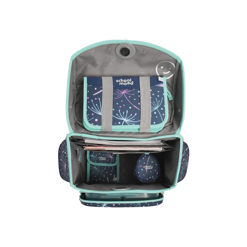School-Mood Schulranzenset Timeless Air+ Lina (Kätzchen, blau)