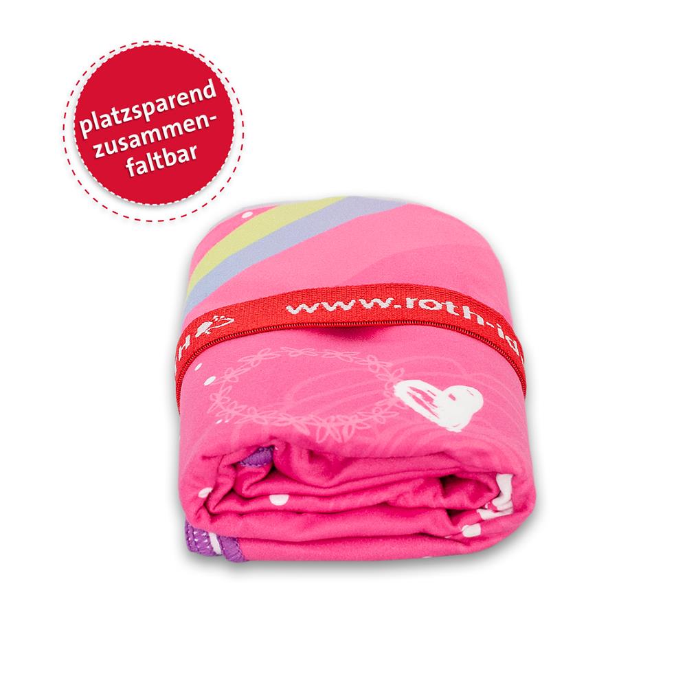 Roth Kinder-Badetuch, Einhornportrait, 60x120 cm, platzsparend, schnell trocknend