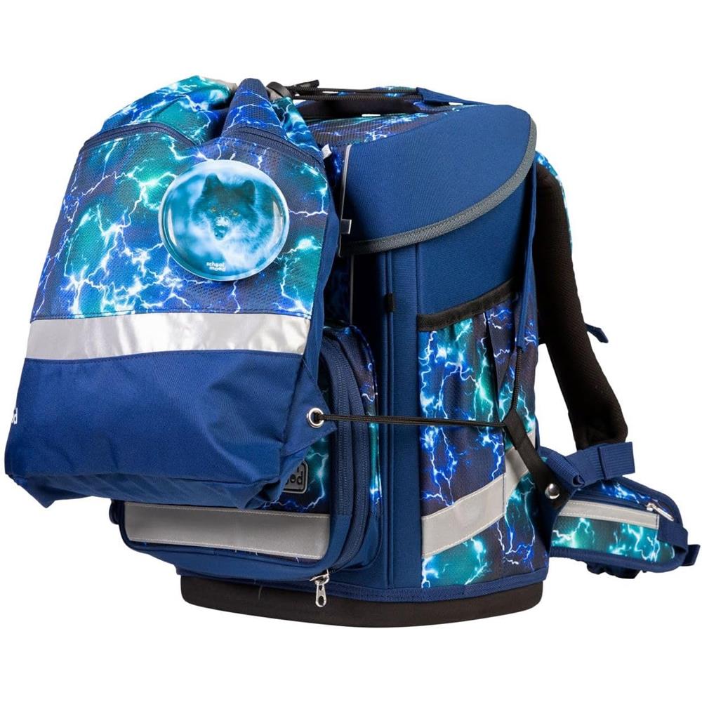 School-Mood Schulranzenset Champion Pro, Felix (Wolf), 7-teilig