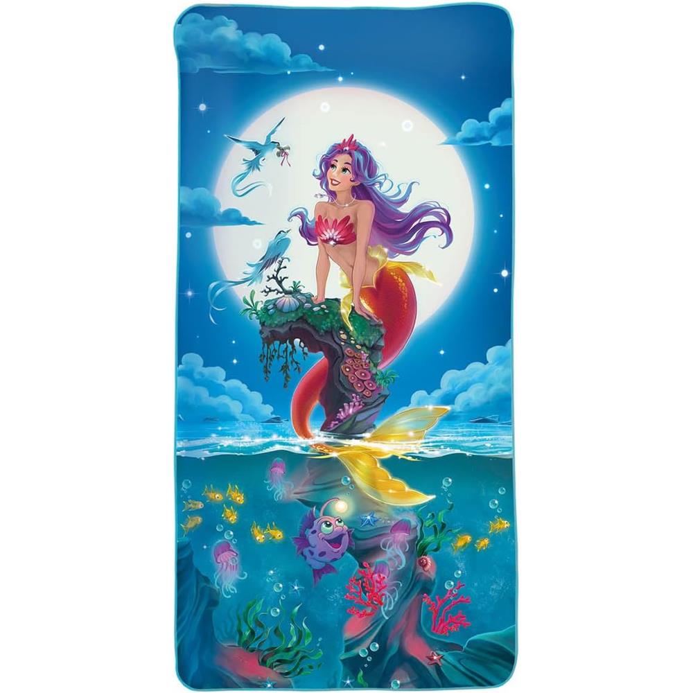 Roth Kinder-Badetuch, Magische Meerjungfrau, 60 cm x 120 cm, schnell trocknend