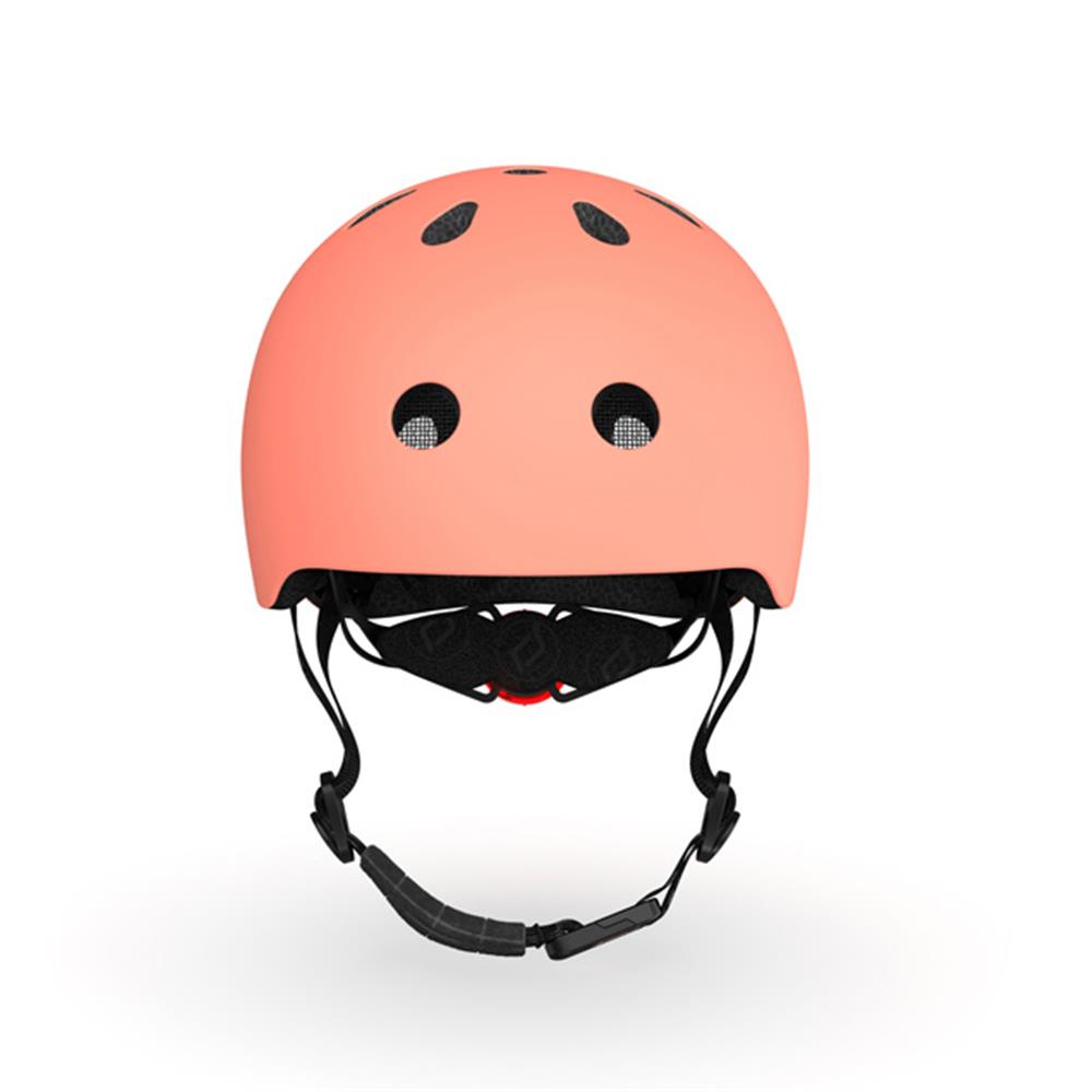 Scoot & Ride Kinderhelm Größe S-M (51-55 cm) peach - Schutzhelm mit LED-Licht