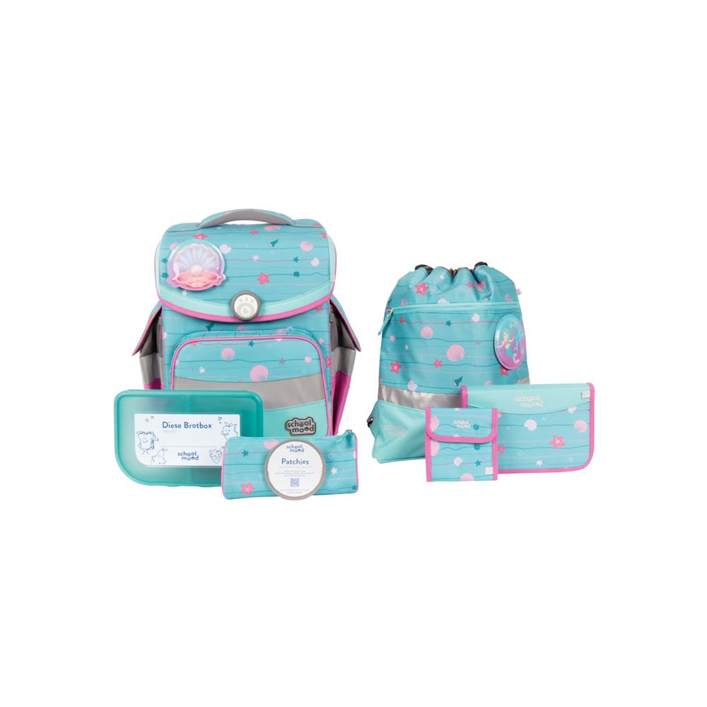 School-Mood Schulranzenset Timeless Air+ Lilly (Meerjungfrau, blau)