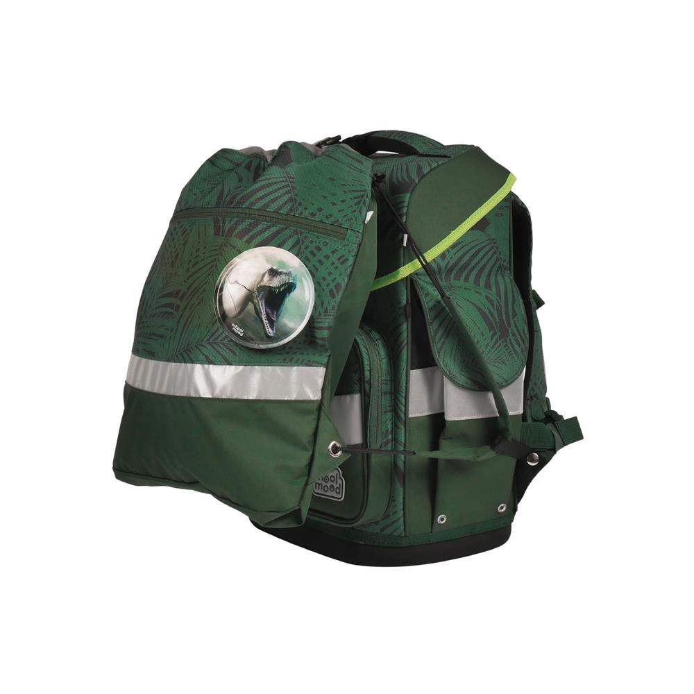 School-Mood Schulranzenset Timeless Air+ Daniel (Dinosaurier, grün)