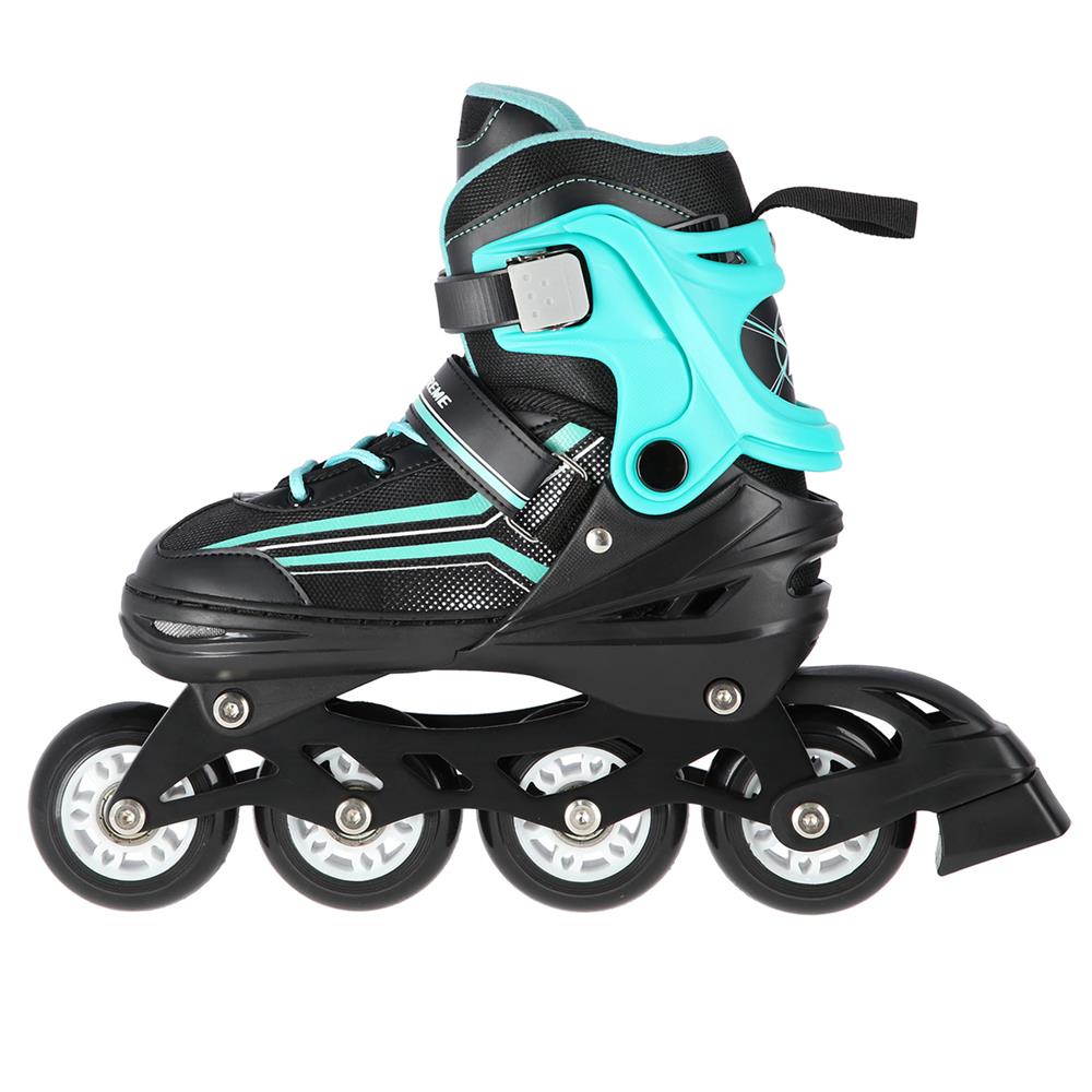 NILS EXTREME NH18190 2in1 Inliner Schlittschuhe Kinder Gr. 34-38, Schwarz-Blau, verstellbar