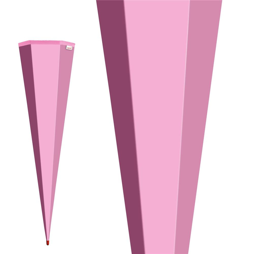 Roth Schultüte-Rohling/Basteltüte, rosa, 85cm, eckig, Rot(h)-Spitze, ohne Verschluss