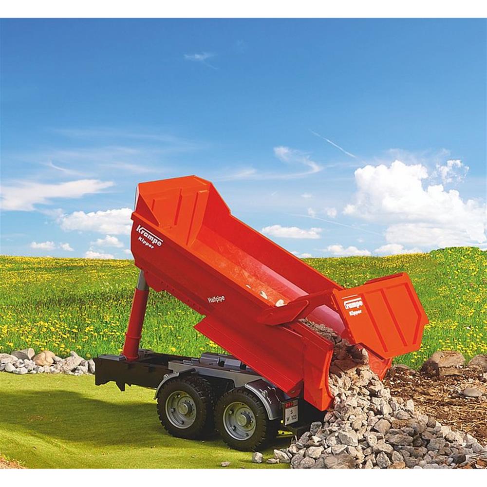 Bruder 02225 - Krampe Tandem-Halfpipe-Kippanhänger