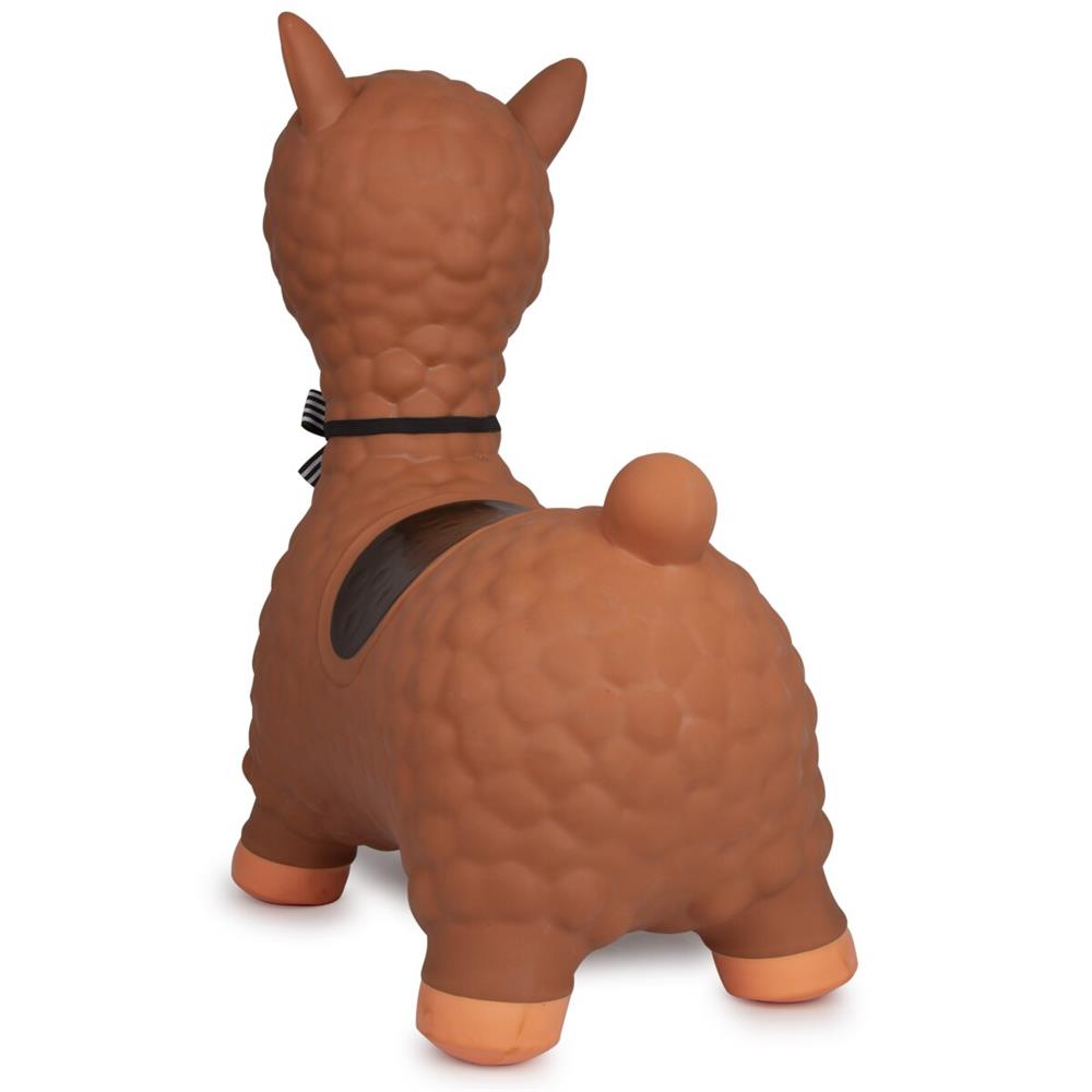 Jamara Hüpftier Lama, braun, Hüpfspielzeug mit Luftpumpe