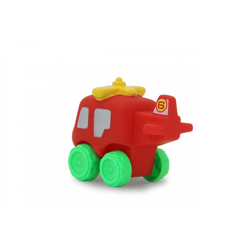 Jamara My First Pinchies Set B Gummi Fahrzeug Flugzeug Hubschrauber Softspielzeug Gummiauto