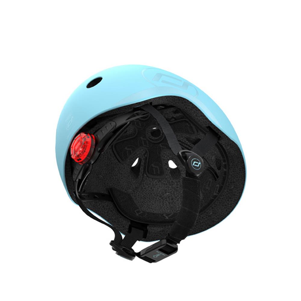 Scoot & Ride Kinderhelm Größe S-M (51-55 cm) blueberry - Schutzhelm mit LED-Licht