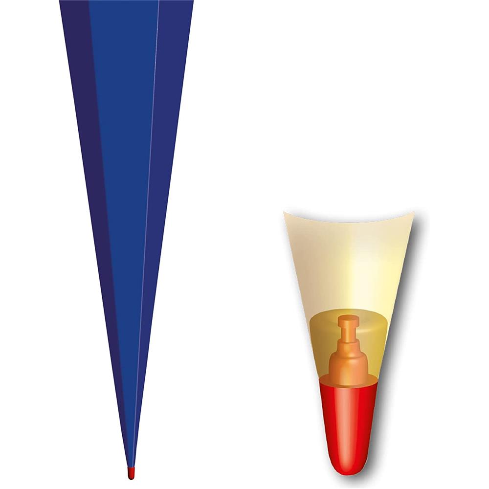 Roth Extra große XXL Schultüte-Rohling/Basteltüte, ultramarinblau, 100cm, eckig, Rot(h)-Spitze, Tüllverschluss