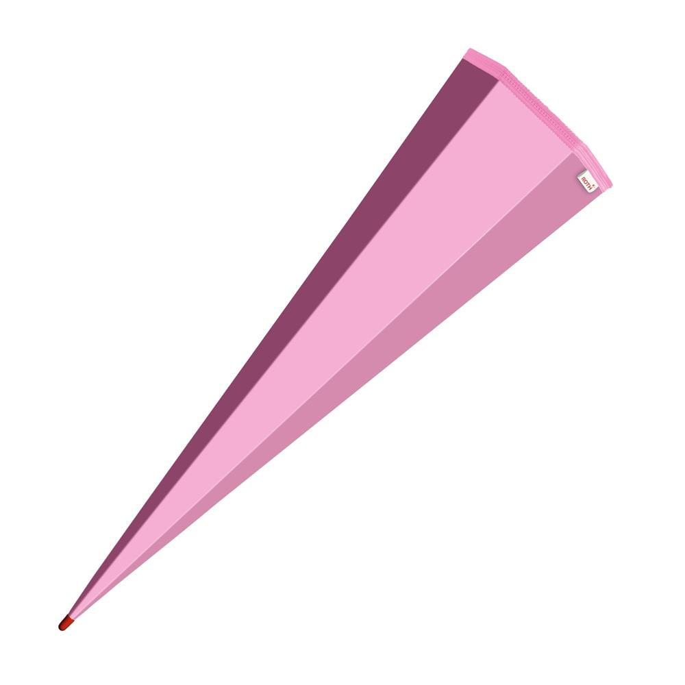 Roth Schultüte-Rohling/Basteltüte, rosa, 85cm, eckig, Rot(h)-Spitze, ohne Verschluss