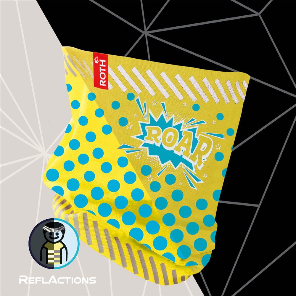Roth ReflActions Jersey-Loop Roar, Gelb, Schlauchschal mit reflektierenden Details