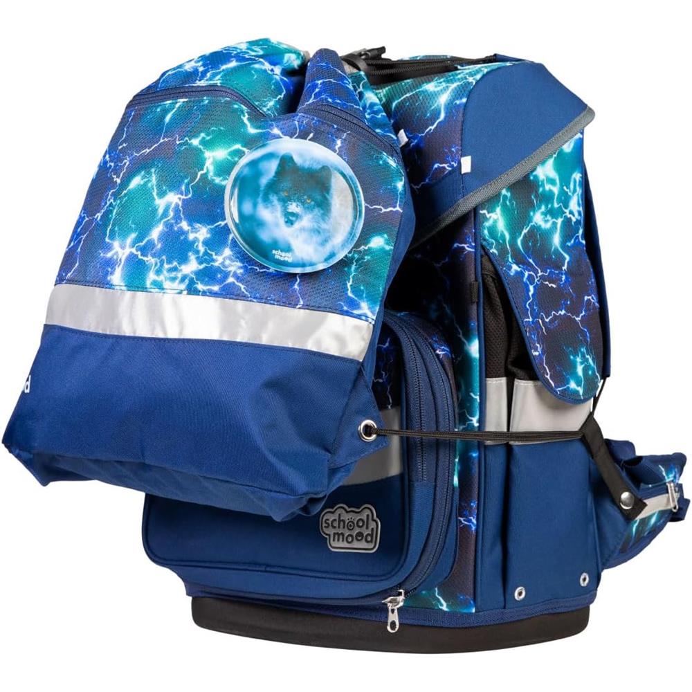 School-Mood Schulranzenset Timeless Pro, Felix (Wolf), 7-teilig