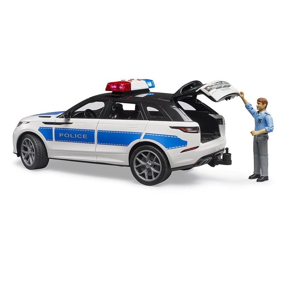 Bruder 02890 - Range Rover Velar Polizeifahrzeug mit Polizist, 1:16, mit Licht & Sound
