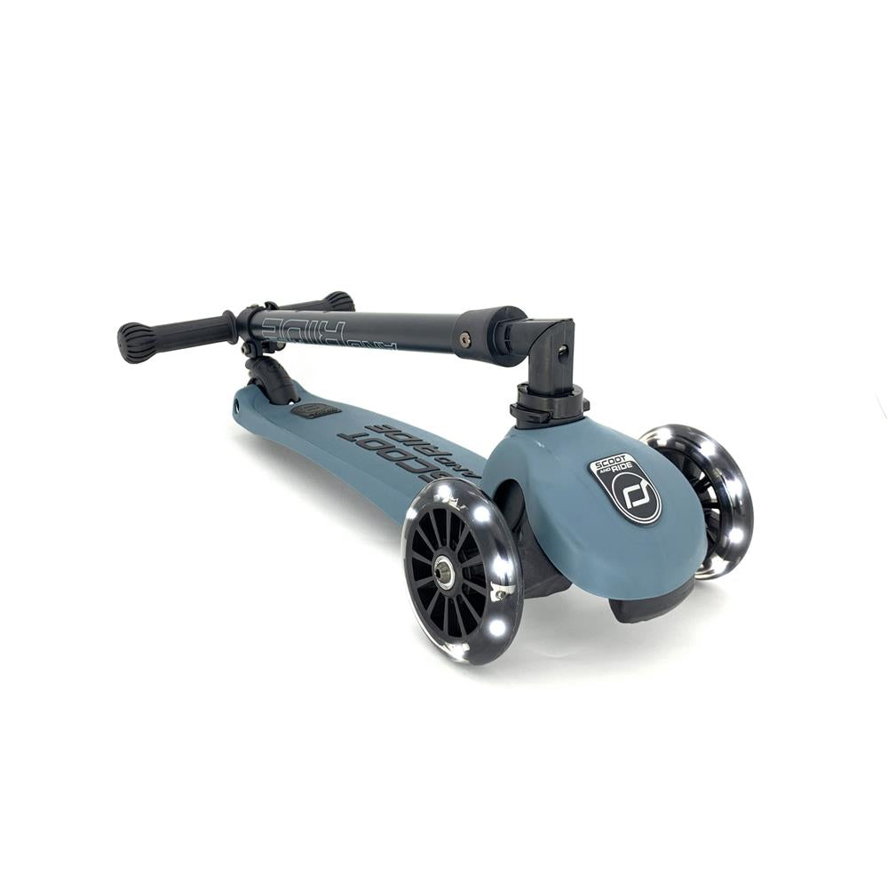 Scoot & Ride Highwaykick 3 LED Scooter, steel - Kinderroller, ab 3 Jahren