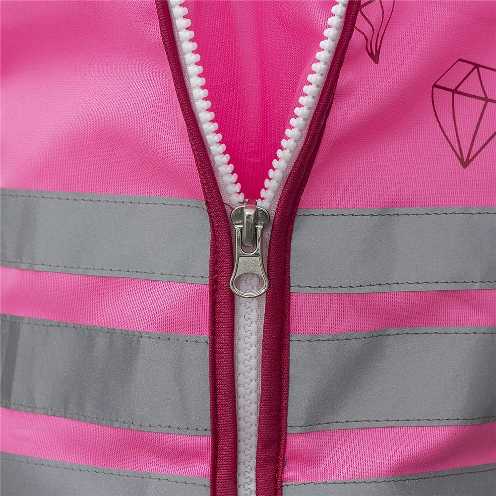 Roth ReflActions Warnweste für Kinder Diamant, Pink, mit reflektierenden Elementen, erweiterbar