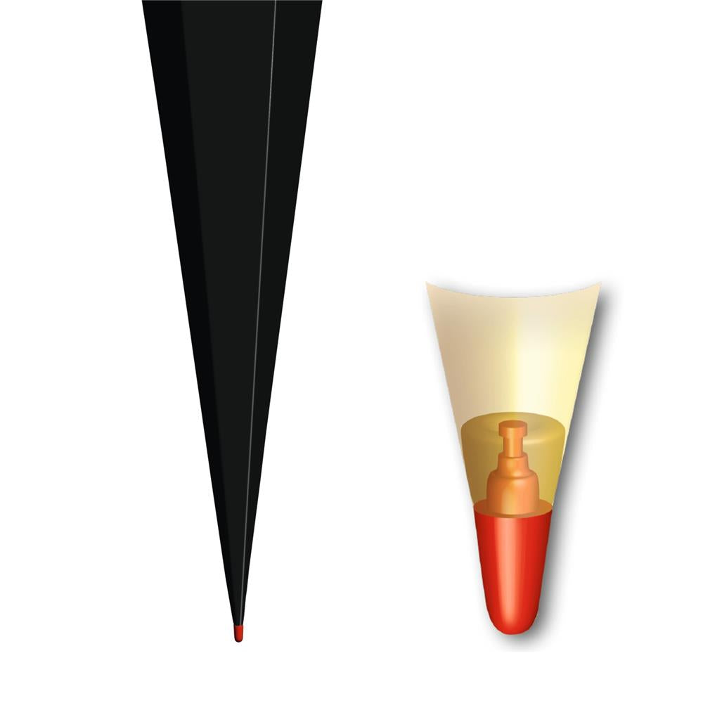 Roth Schultüte-Rohling/Basteltüte, schwarz, 85cm, eckig, Rot(h)-Spitze, ohne Verschluss