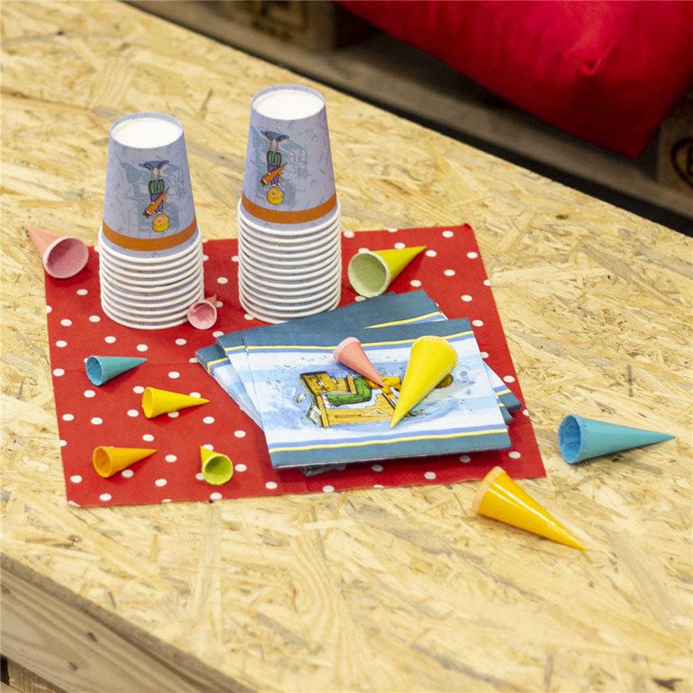 Roth Deko-Schultüten 8 cm Uni – 5er Set Mini-Schultüten