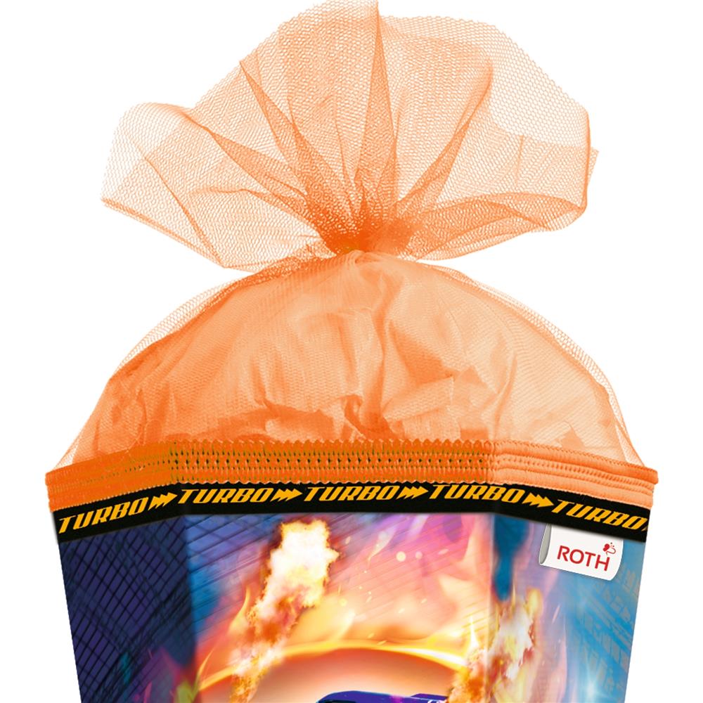 Roth Schultüte Monstertruck Fire, 85cm, eckig, Rot(h)-Spitze, Tüllverschluss