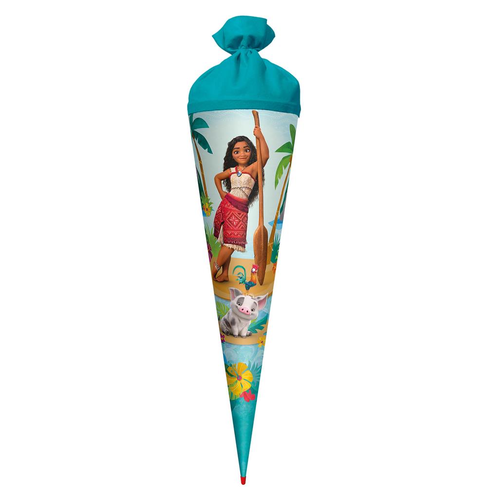 Roth Schultüte Disney Vaiana, 70cm, rund, Rot(h)-Spitze, Filzverschluss