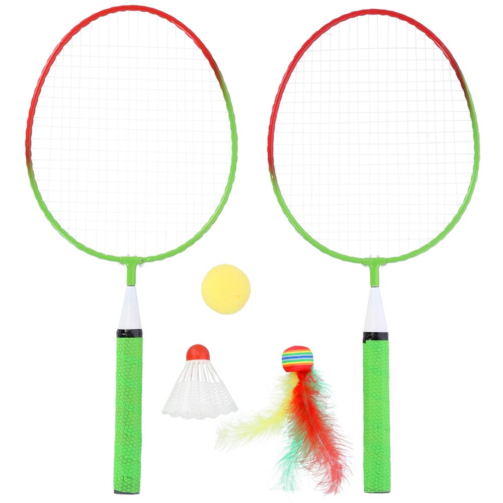 NILS Mini Badminton Set für Kinder, 2 Schläger, 3 Bälle, Outdoor Garten Freizeit