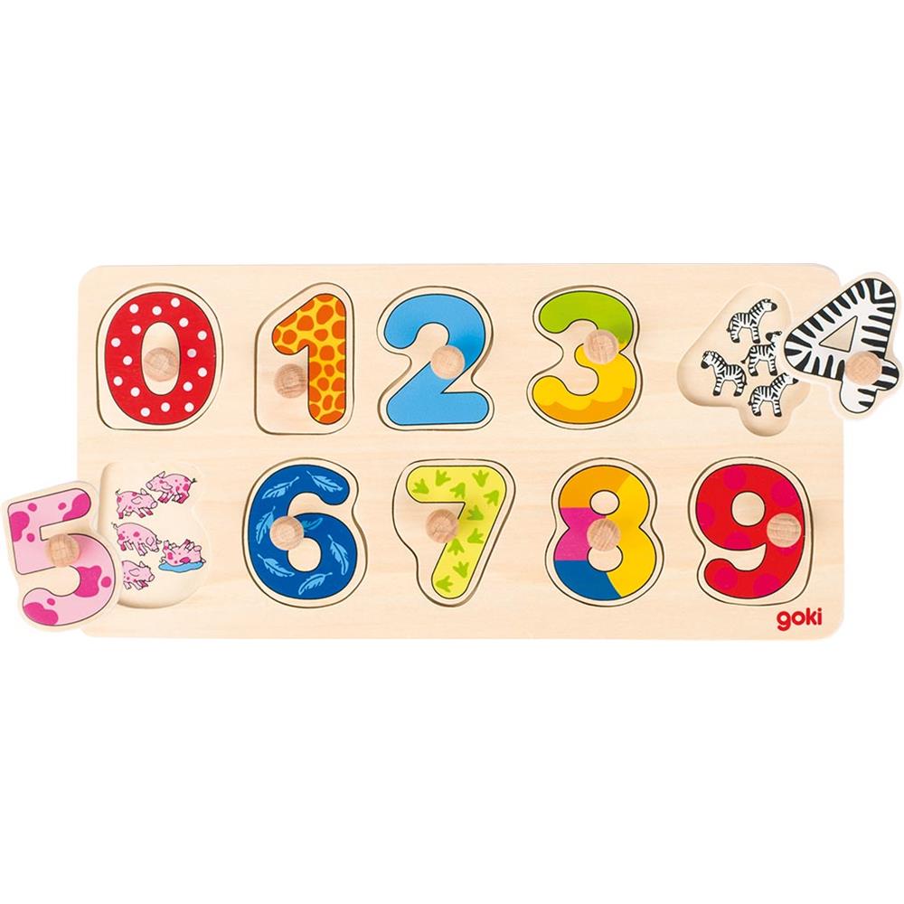 Goki Hintergrundbildpuzzle Lerne zählen - Lernspielzeug (Zahlen)