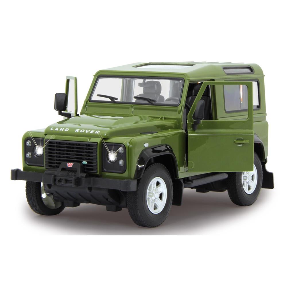 Jamara Land Rover Defender 1:14 grün 2,4GHz Tür manuell Ferngesteuertes Auto mit LED Fahrlicht