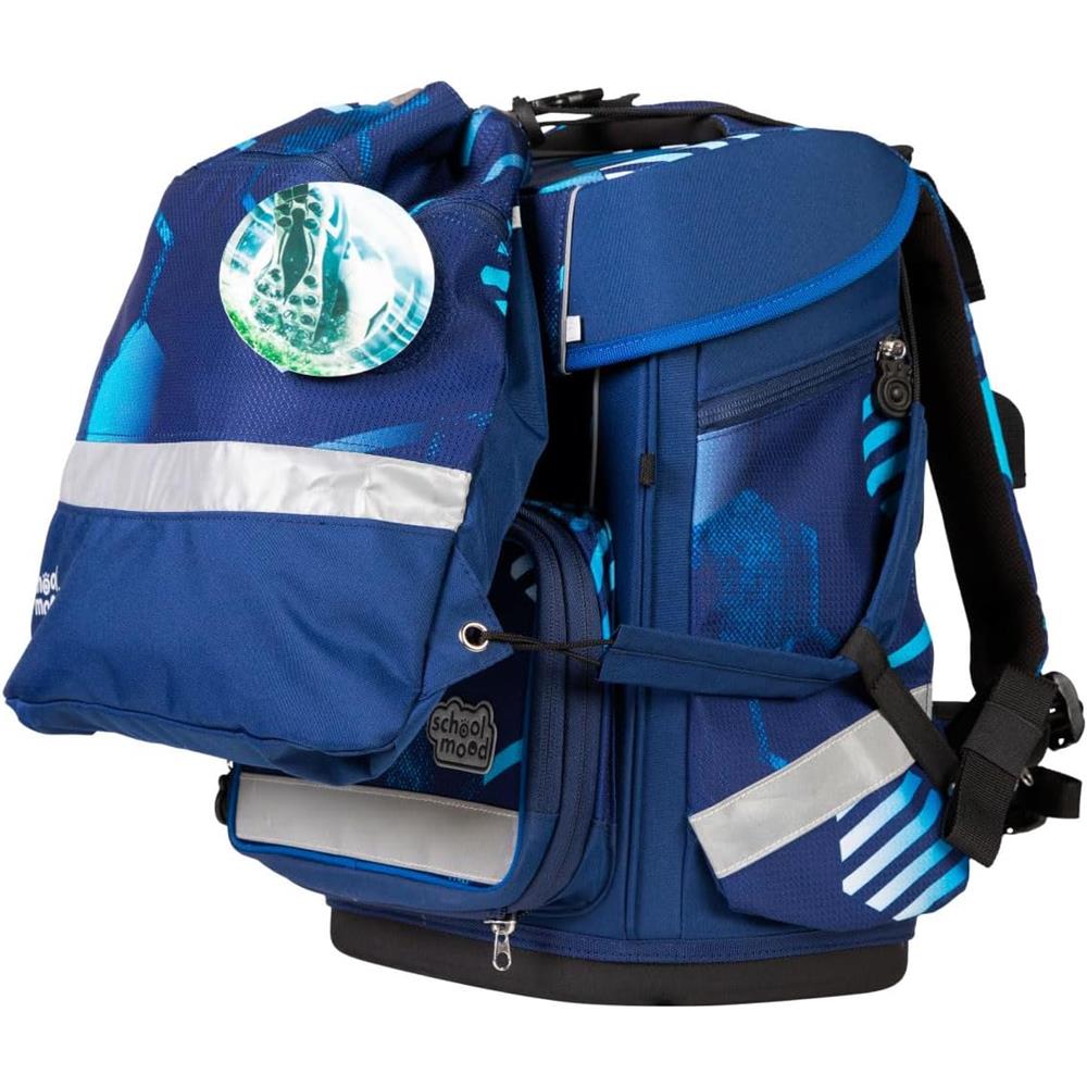 School-Mood Schulranzenset Champion Maxx Pro Jonas (Fußball), 7-teilig