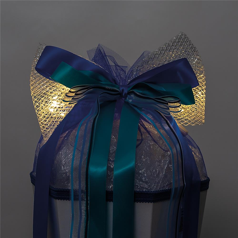 Roth LED-Schultütenschleife "Blue Star" (Blau) fix und fertig gebunden