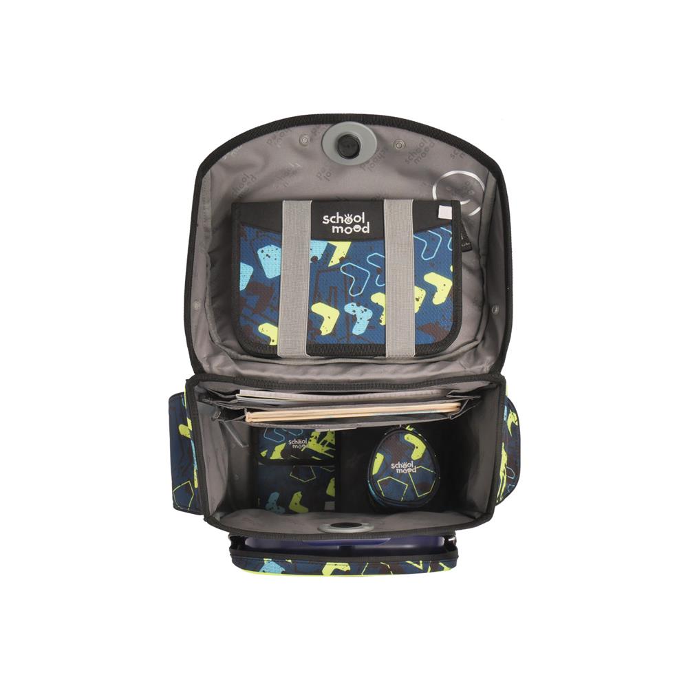 School-Mood Schulranzenset Timeless Air+ Elias (Rennwagen, schwarz)