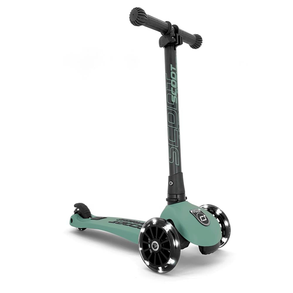 Scoot & Ride Highwaykick 3 LED Scooter, forest - Kinderroller, ab 3 Jahren