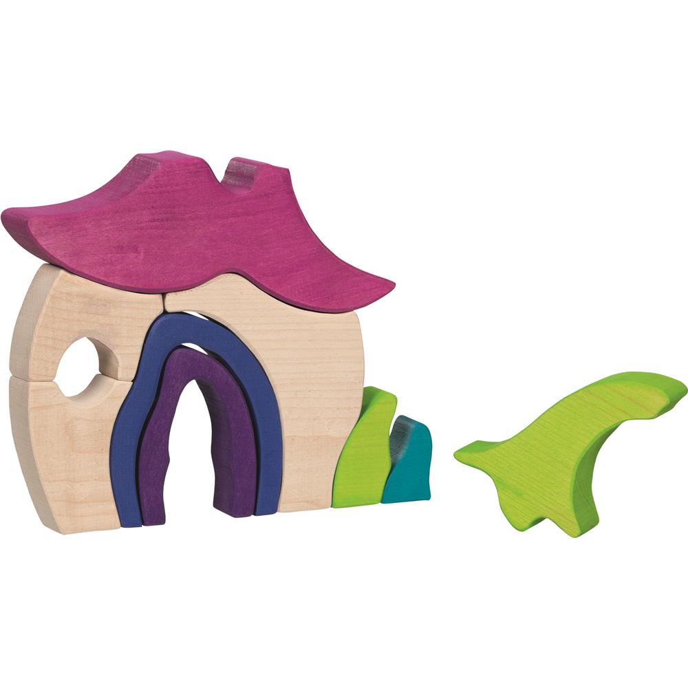 goki Bauklötze Set – 10-teilig, Holzspielzeug „Made in Europe“, für Kinder ab 3 Jahren