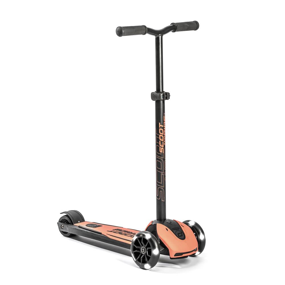 Scoot & Ride Highwaykick 5 LED Scooter, peache - Kinderroller, ab 5 Jahren