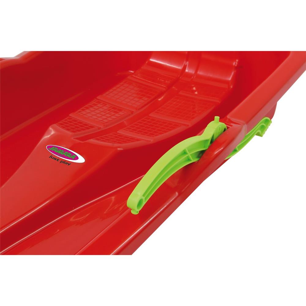 Jamara Snow Play Rutschteller, 60cm, blau - Porutscher, Schneerutscher Jamara Snow Play Bob Karol, 80cm, rot, - Kinderschlitten mit Bremse